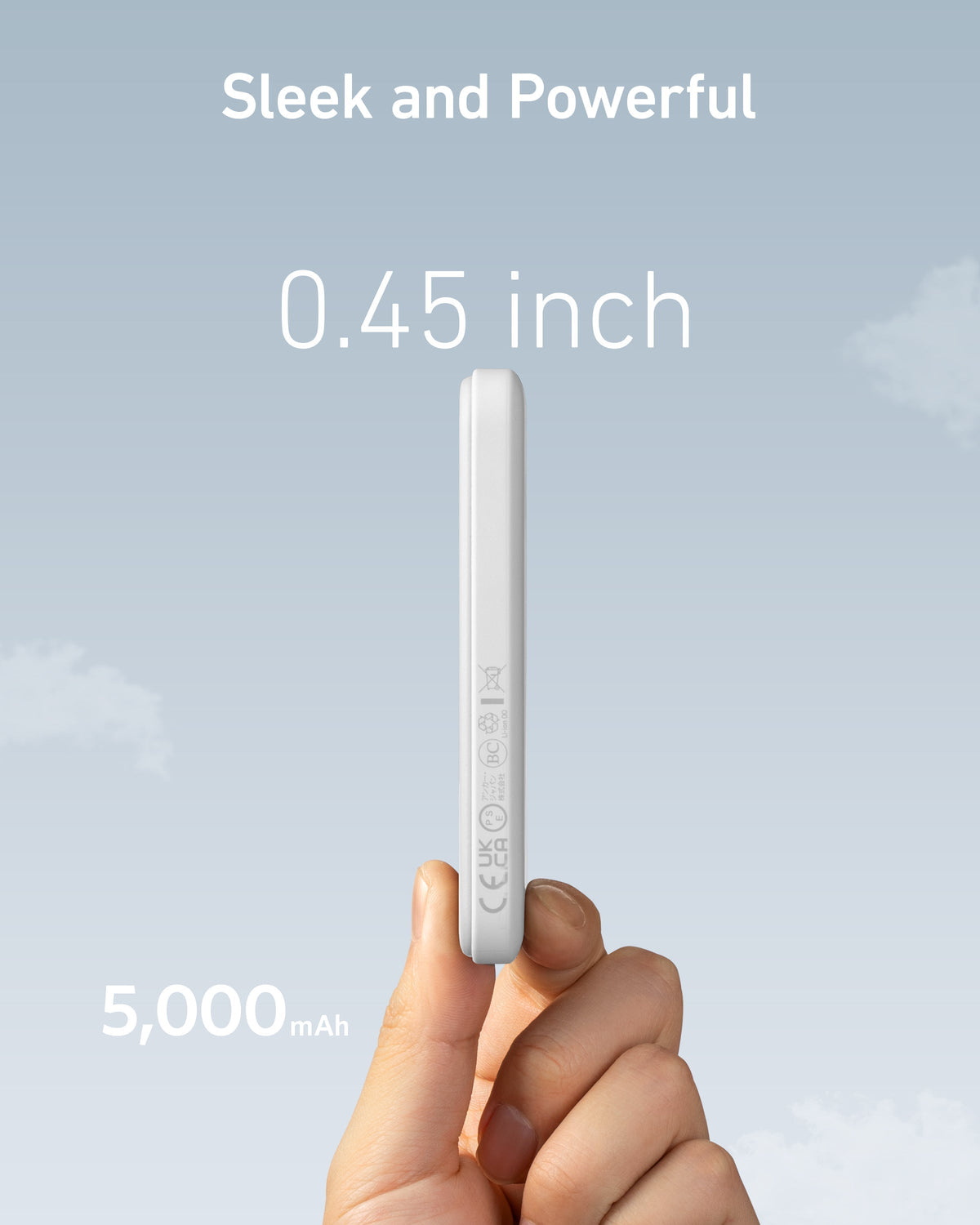Anker magnetic battery 0.45 inch sleek for 5000mAh power