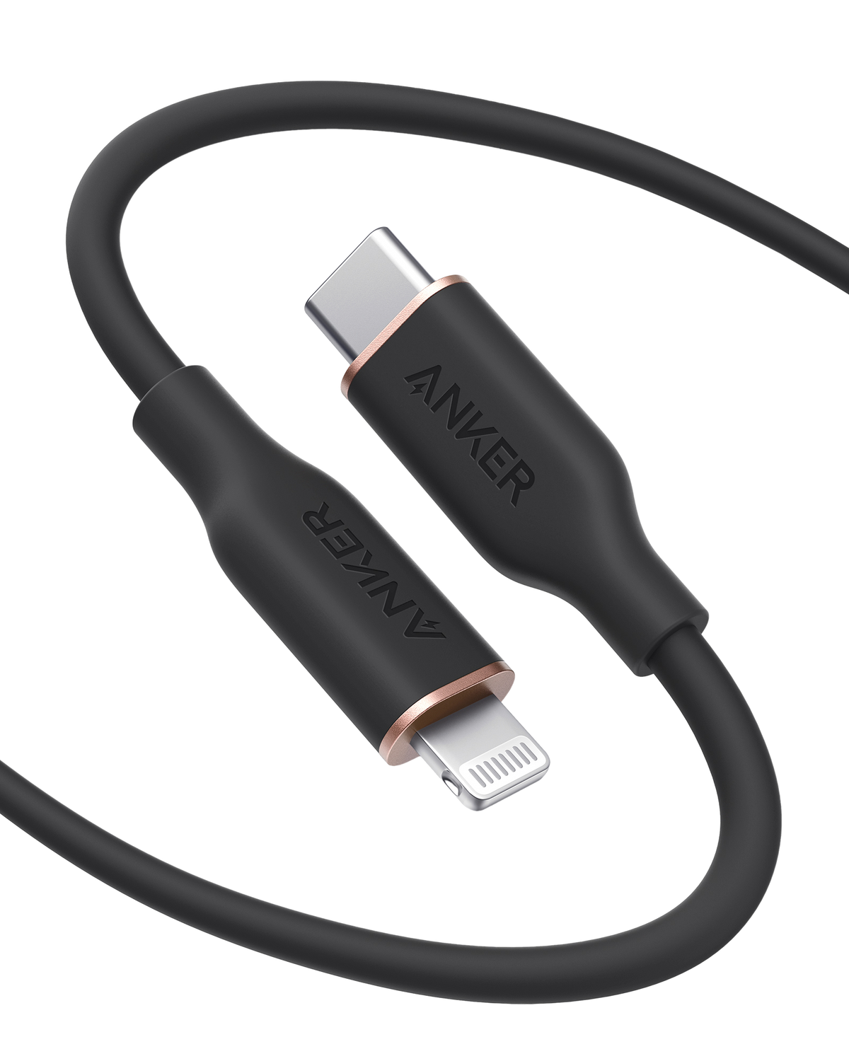 Anker black USB-C to Lightning cable for Keyword
